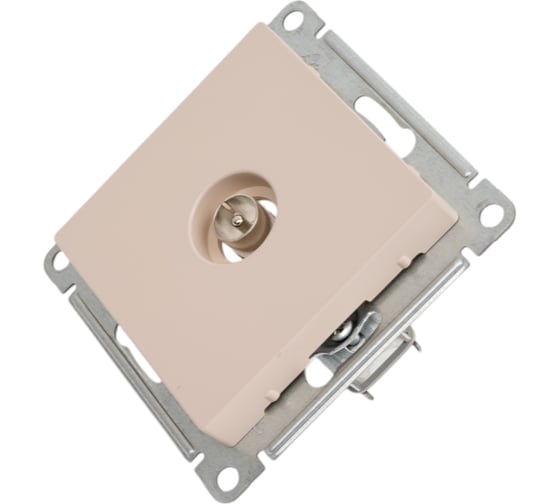 Одиночная tv розетка Systeme Electric Atlasdesign песочный, коннектор ATN001293