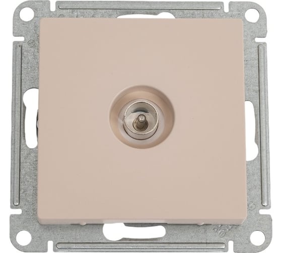 Одиночная tv розетка Systeme Electric Atlasdesign песочный, коннектор ATN001293 1