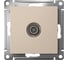 Одиночная tv розетка Systeme Electric Atlasdesign песочный, коннектор ATN001293 2