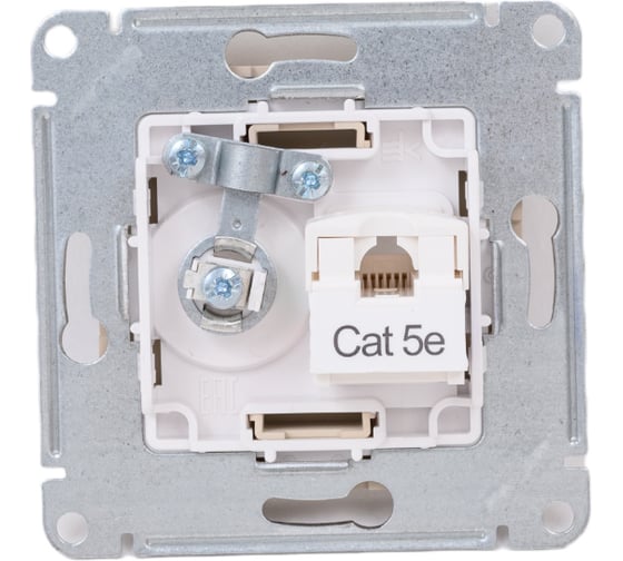 Розетка tv+rj45 Systeme Electric Atlasdesign песочный, кат.5e ATN001289