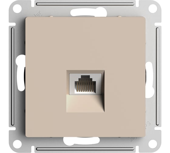 Компьютерная розетка rj45 Systeme Electric Atlasdesign песочный, кат 5е ATN001283