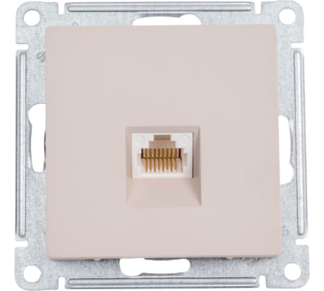 Телефонная розетка rj11 Systeme Electric Atlasdesign песочный, ATN001281