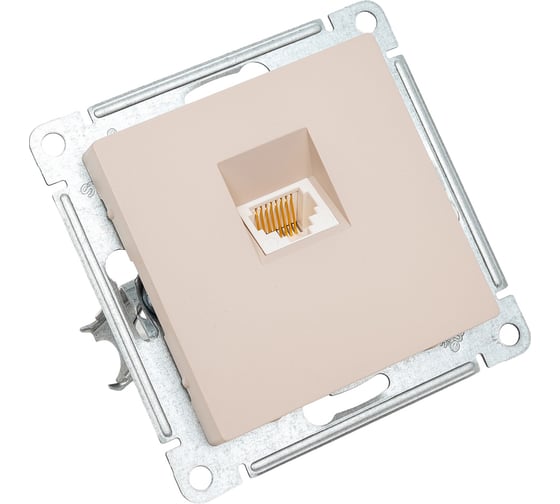 Телефонная розетка rj11 Systeme Electric Atlasdesign песочный, ATN001281
