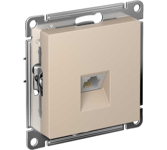 Телефонная розетка rj11 Systeme Electric Atlasdesign песочный, ATN001281 1