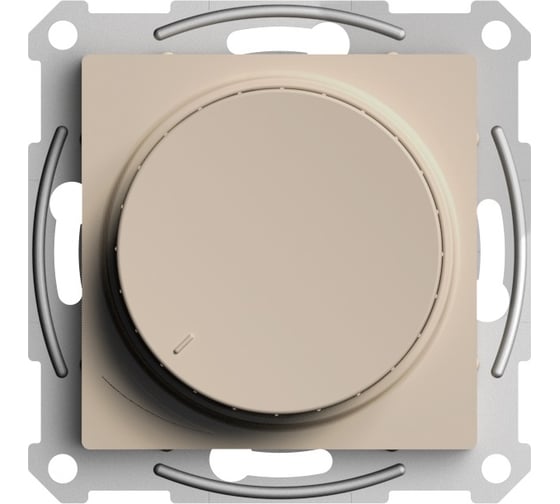 Поворотно-нажимной светорегулятор (диммер) Systeme Electric Atlasdesign песочный, led, rc, 400Вт ATN001123