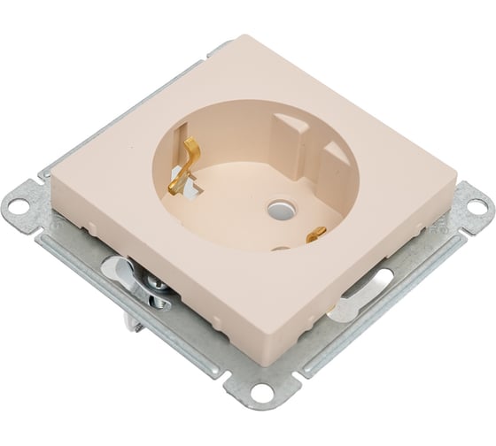 Розетка Systeme Electric Atlasdesign песочный, с заземлением, 16а ATN001243