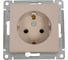 Розетка Systeme Electric Atlasdesign песочный, с заземлением, 16а ATN001243 1