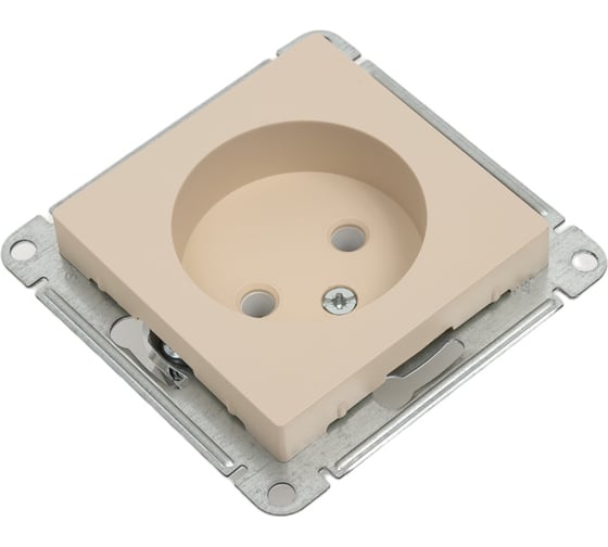 Розетка Systeme Electric Atlasdesign песочный, без заземления, 16а ATN001241