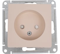Розетка Systeme Electric Atlasdesign песочный, без заземления, со шторками, 16а ATN001249