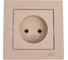 Розетка Systeme Electric Atlasdesign песочный, без заземления, 16а, (в сборе с рамкой) ATN001240 2