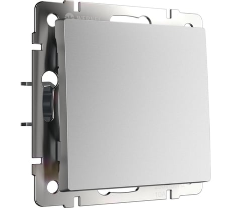 Одноклавишный выключатель WERKEL серебряный матовый a063606