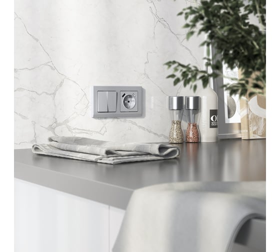 Накладка для usb розетки WERKEL серебряный матовый a063623