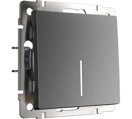 Одноклавишный выключатель WERKEL с подсветкой графит матовый a063096