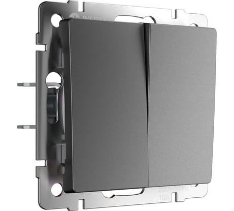 Двухклавишный выключатель WERKEL графит матовый a063098