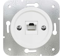 Компьютерная розетка Мезонинъ rj45 для скрытой установки, цвет - белый, серии лахта/лахта сенатъ GE35341-01