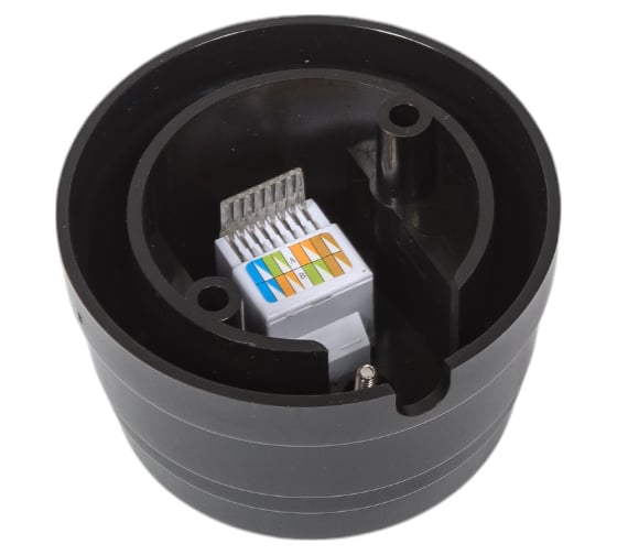 Пластиковая компьютерная розетка МЕЗОНИНЪ RJ45, цвет - чёрный GE30341-05