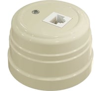 Пластиковая компьютерная розетка МЕЗОНИНЪ RJ45, цвет - слоновая кость GE30341-02
