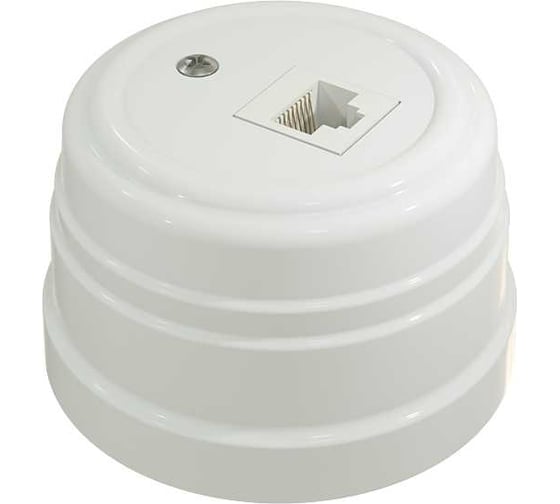 Пластиковая компьютерная розетка МЕЗОНИНЪ RJ45, цвет - белый GE30341-01 1