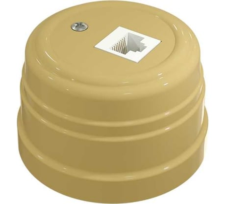 Пластиковая компьютерная розетка МЕЗОНИНЪ RJ45, цвет - песочное золото GE30341-32