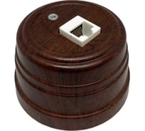 Пластиковая компьютерная розетка МЕЗОНИНЪ RJ45, цвет - орех GE30341-14