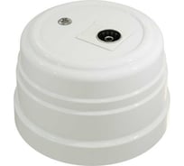 Пластиковая TV (SAT) розетка МЕЗОНИНЪ оконечная, цвет - белый GE30321-01