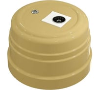 Пластиковая TV (SAT) розетка МЕЗОНИНЪ оконечная, цвет - песочное золото GE30321-32