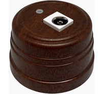 Пластиковая TV (SAT) розетка МЕЗОНИНЪ оконечная, цвет - орех GE30321-14