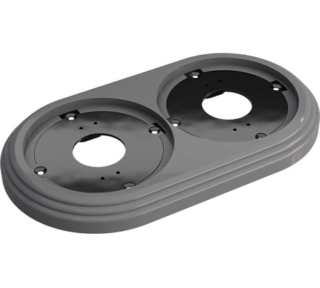 Рамка МЕЗОНИНЪ 2-местная пластиковая, цвет - серый GE30702-07