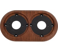 Рамка МЕЗОНИНЪ 2-местная пластиковая, цвет - орех GE30702-14