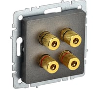 4-местная аудиорозетка IEK Brite ра10-бртб темная бронза BR-S40-K45