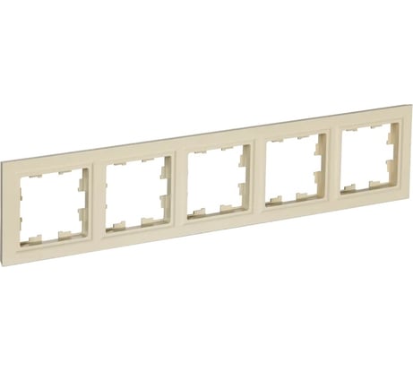 5-местная рамка IEK Brite ру-5-бркр бежевый BR-M52-K10