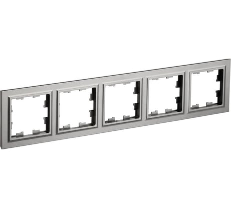 5-местная рамка IEK Brite ру-5-брс сталь BR-M52-K46