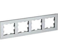 4-местная рамка IEK Brite ру-4-1-бра металл алюминий BR-M42-M-K47