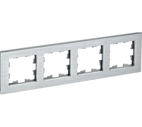 4-местная рамка IEK Brite ру-4-1-бра металл алюминий BR-M42-M-K47
