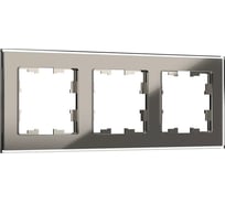 3-местная рамка IEK Brite ру-3-2-брд стекло дымчатый BR-M32-G-K30
