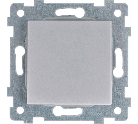 Механизм одноклавишного выключателя Кунцево-Электро "аксиома" скрытой установки с110-447 алюминий 121023