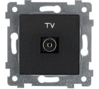 Механизм низковольтной тв розетки Кунцево-Электро "аксиома" скрытой установки ртв1-460 антрацит 121031