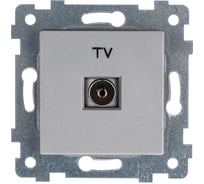 Механизм низковольтной тв розетки Кунцево-Электро "аксиома" скрытой установки ртв1-460 алюминий 121017