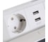 Врезной прямоугольный удлинитель GTV soft, 2xschuko, 2xusb/5v, вилка провод 1,5м, белый AE-PBSUC2GS-10 3