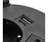 Врезной круглый удлинитель GTV charger plus, 1xschuko, 1xusb-a/5v, 1xtype-c/5v, беспроводная зарядка, сменные переходники, вилка провод 1,5м, черный AE-BPW1SACP-20 3