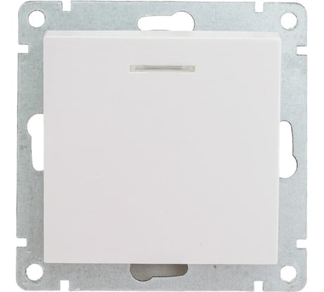 Одноклавишный выключатель UNIVersal с подсветкой серия афина, с/у, 10а, 220в, жемчуг еврослот A0121-OBr