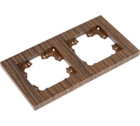 Двухместная горизонтальная рамка UNIVersal серия афина венге еврослот A0044-V