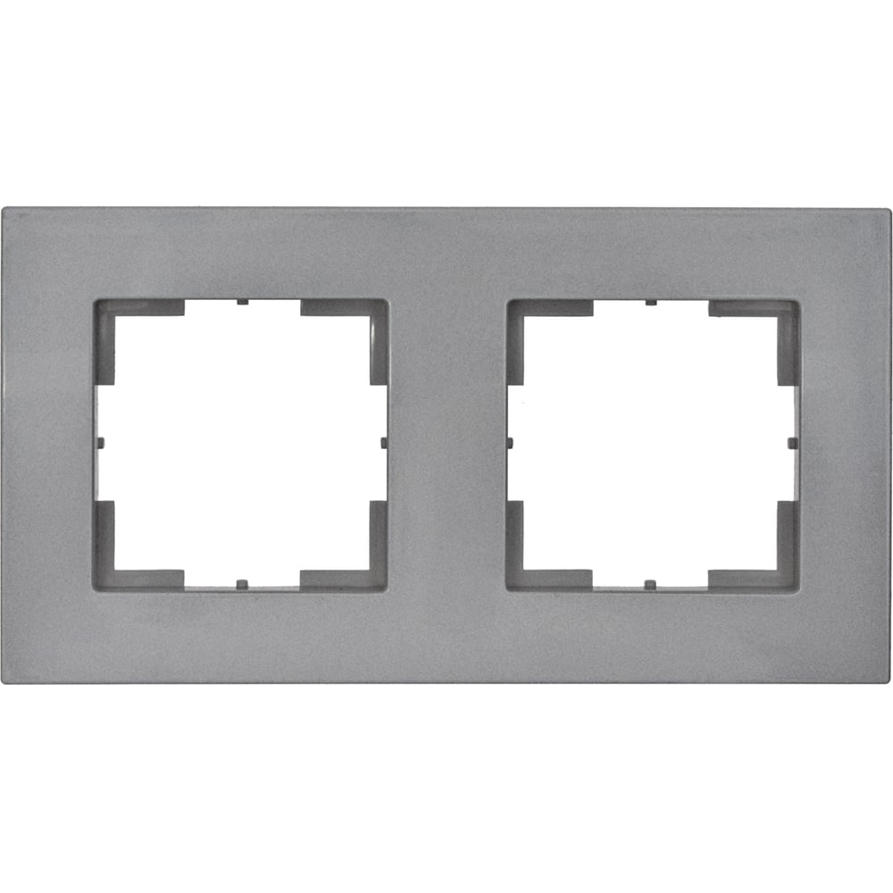 Двухместная рамка Кунцево-Электро "аксиома" мрфи11.15.00.00 алюминий ...