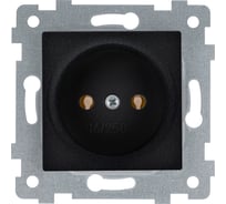 Механизм одноместной розетки Кунцево-Электро "аксиома" скрытой установки рс16-452 антрацит 121034