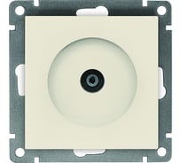 Телевизионная одноместная розетка UNIVersal серия афина, с/у, тупиковая, 75ом, ч/д 4-2400мгц, слоновая кость ivory еврослот A0027-I