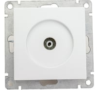 Телевизионная одноместная розетка UNIVersal серия афина, с/у, тупиковая, 75ом, ч/д 4-2400мгц, жемчуг еврослот A0027-OBr