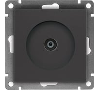 Телевизионная одноместная розетка UNIVersal серия афина, с/у, тупиковая, 75ом, ч/д 4-2400мгц, графит еврослот A0027-Gr