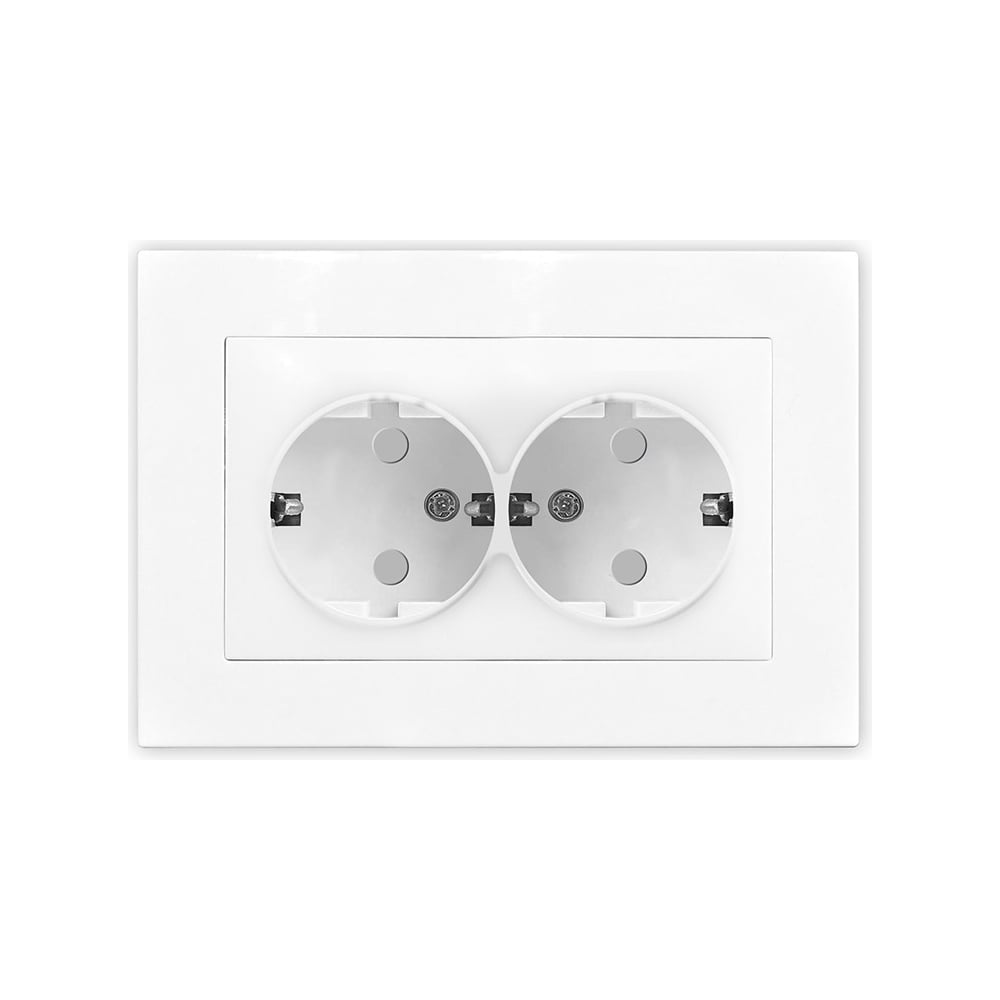 Двухместная розетка UNIVersal серия афина с/з, с/у, з/ш 16а, 220в ...