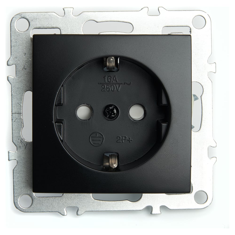 1-местная розетка STEKKER c/з (механизм), PST16-9110-03, 250В, 16А с ...