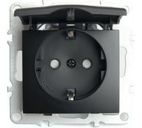 1-местная розетка STEKKER с/з с крышкой (механизм), серия Эрна, PST16-9112-03 49156